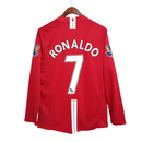 Camisa Manchester United Ronaldo 07/08 Retro Manga Ioga - Vermelha