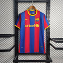 Camisa Barcelona Home Messi 10/11 Retrô - Azul e Vermelha
