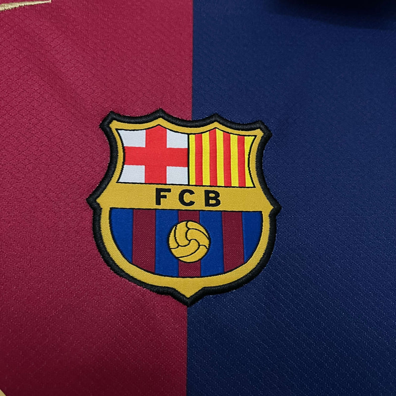 Camisa Barcelona Homem 24/25 - Azul e Vermelha