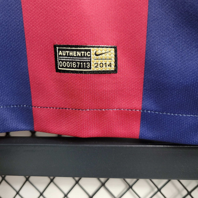 Camisa do Barcelona Homem 14/15 Retrô - Azul e Vermelha