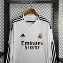 Camisa Real Madrid Home 24/25 Manga Longa - Branca