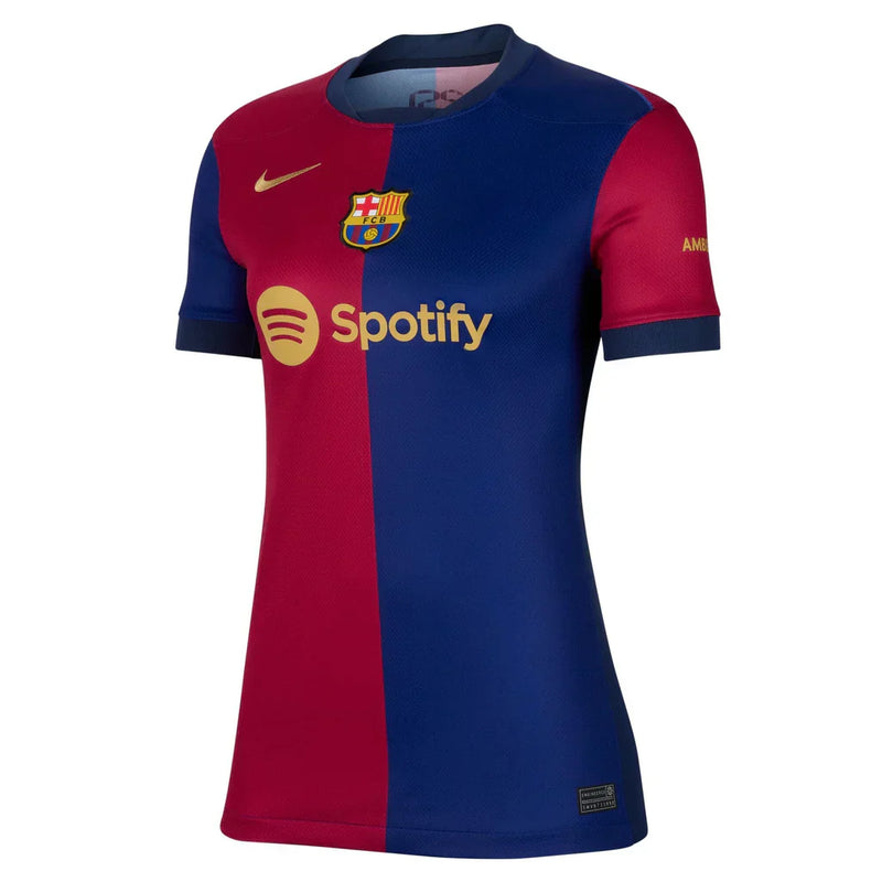 Camisa Barcelona Feminina 24/25 - Azul e Vermelha