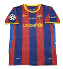 Camisa Barcelona Home Messi 10/11 Retrô - Azul e Vermelha