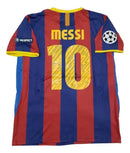 Camisa Barcelona Home Messi 10/11 Retrô - Azul e Vermelha