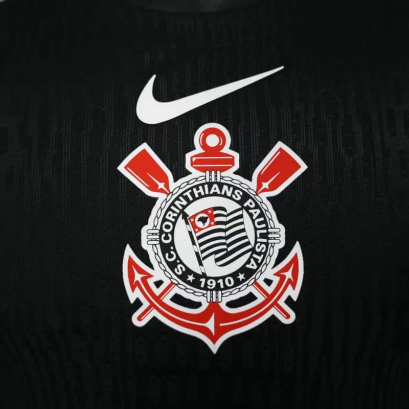 Camisa Corinthians Home 25/26 - Versão Jogador - Preta
