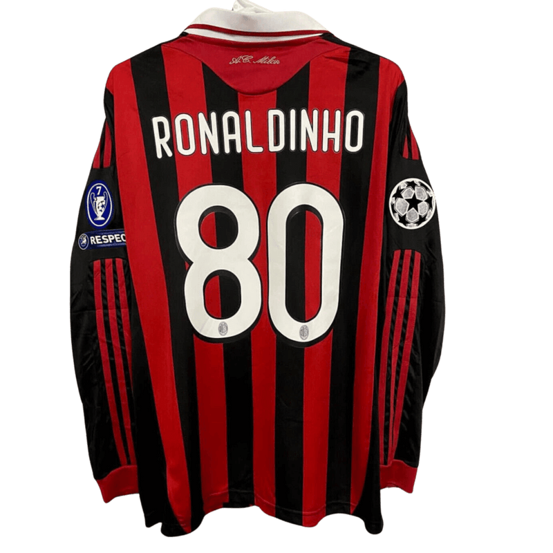 Camisa Retro Adidas Milan Home 2009/10 Manga Longa Ronaldinho