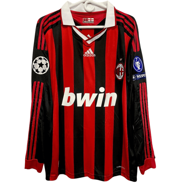 Camisa Retro Adidas Milan Home 2009/10 Manga Longa Ronaldinho
