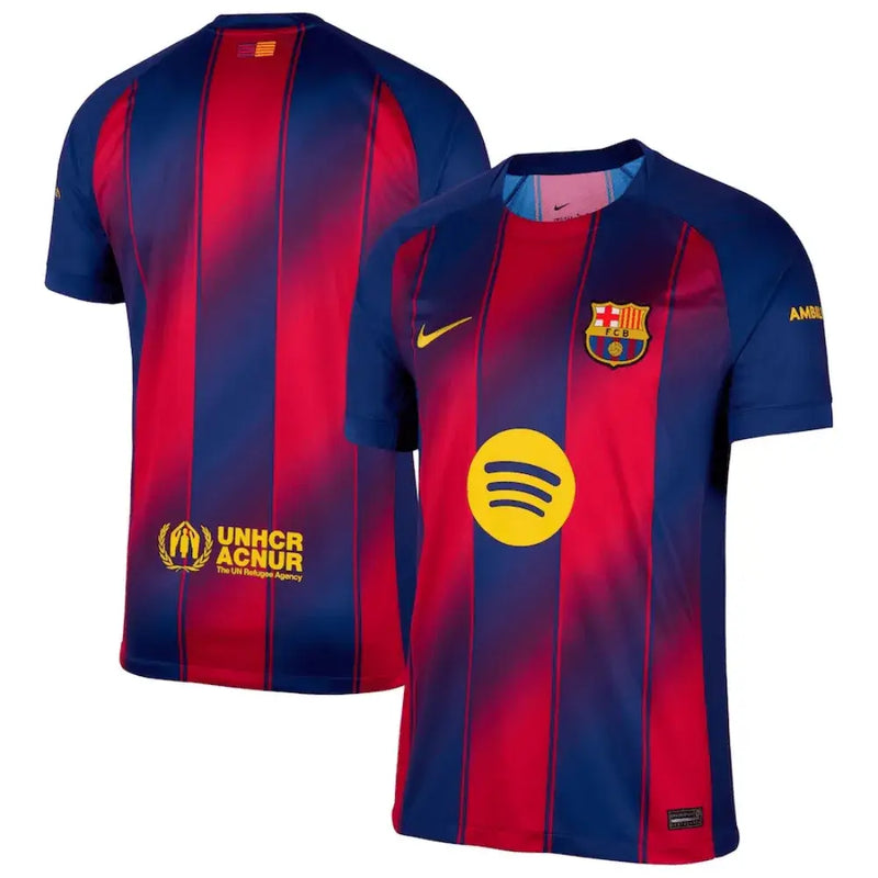 Camisa Futebol Barcelona 25/26 Torcedor Azul e Vermelha Masculina